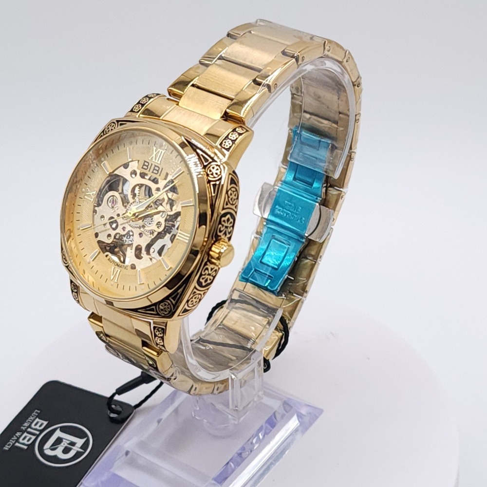 BIBI Automatic Skeleton Gold Watch 41.5mm - Picture 11 of 17